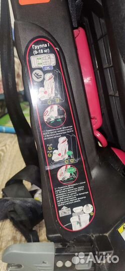 Детское автокресло 9 до 36 кг isofix