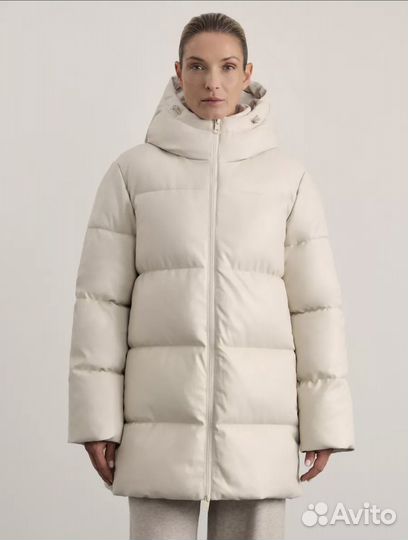 Zarina кожаная куртка зимняя