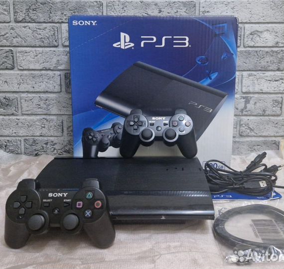 PlayStation 3 Super Slim + 50Игр + 2Джостика