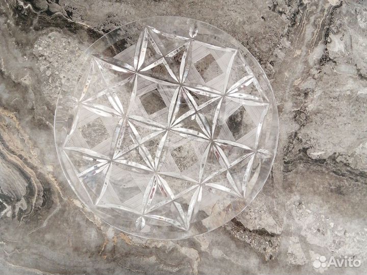Блюдце хрустальное