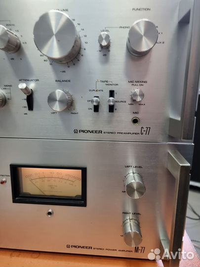Pioneer C-77 + Pioneer M77 двухблочный усилитель
