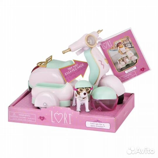 Скутер с FM-радио и светом для кукол 15 см Lori