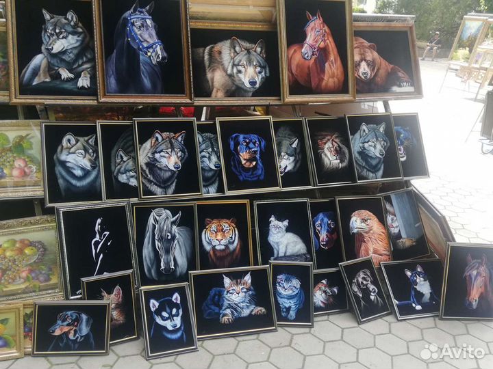 Картины на бархате от автора