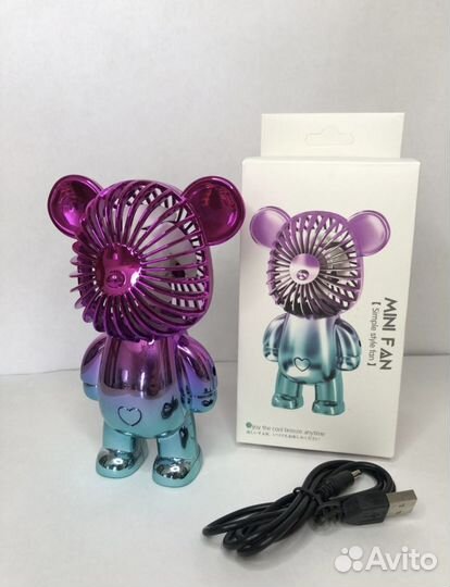 Портативный вентилятор ручной, мини с ушками, с US