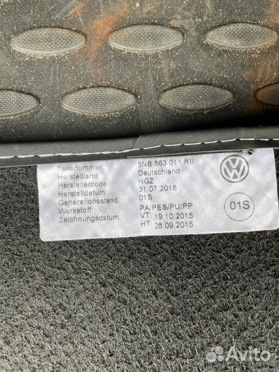 Ворсовые коврики В салон Tiguan 2