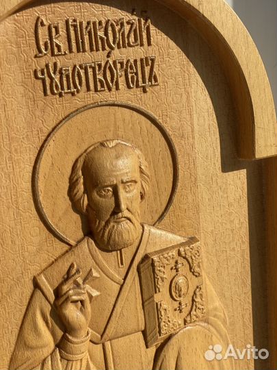 Икона николай чудотворец из дерева