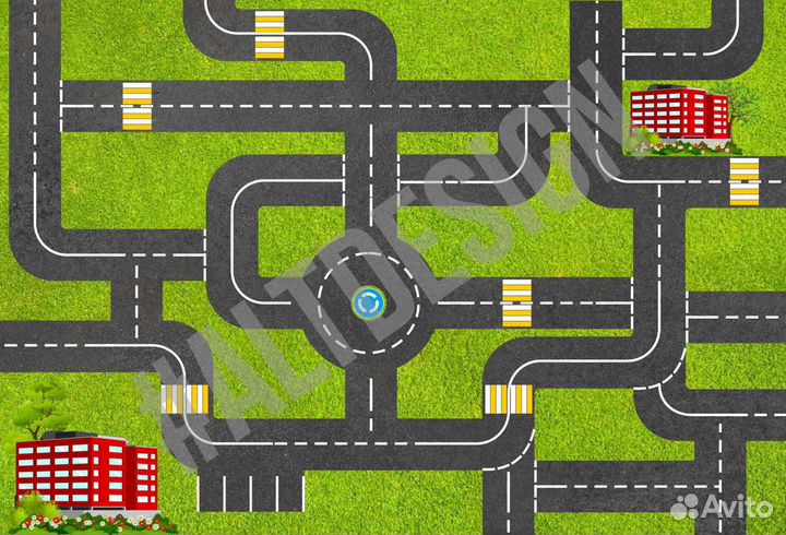 Игровой набор (дорога с дорожными знаками)
