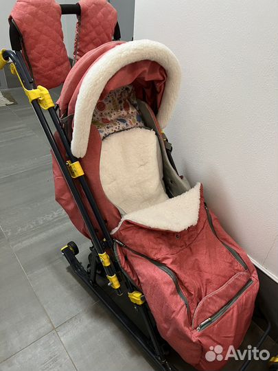 Детские санки коляска ника