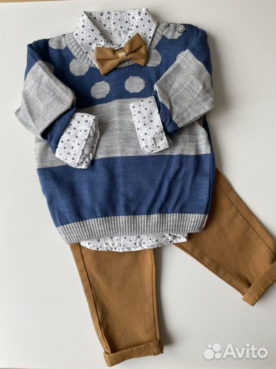 Костюм детский тройка (брюки, рубашка,свитер