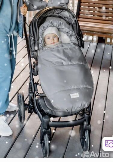 Зимний меховой конверт мешок для малыша