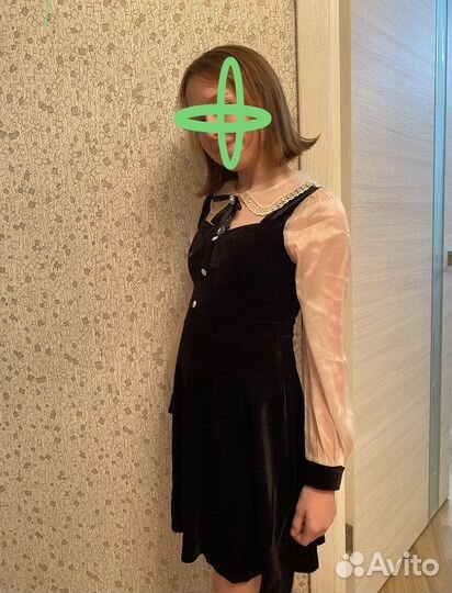 Винтажное бархатное платье