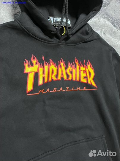 Худи Trasher Flame чёрное (Арт.56282)