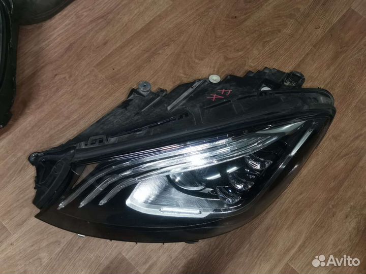 Mercedes W222 фара левая рестайлинг неоригинал бу
