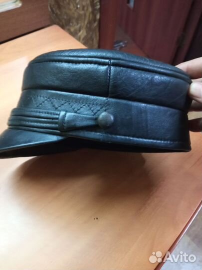 Кепка натуральная кожа