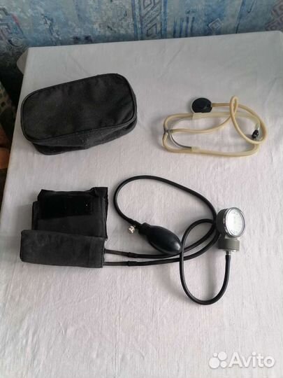 Тонометр механический, фонендоскоп СССР