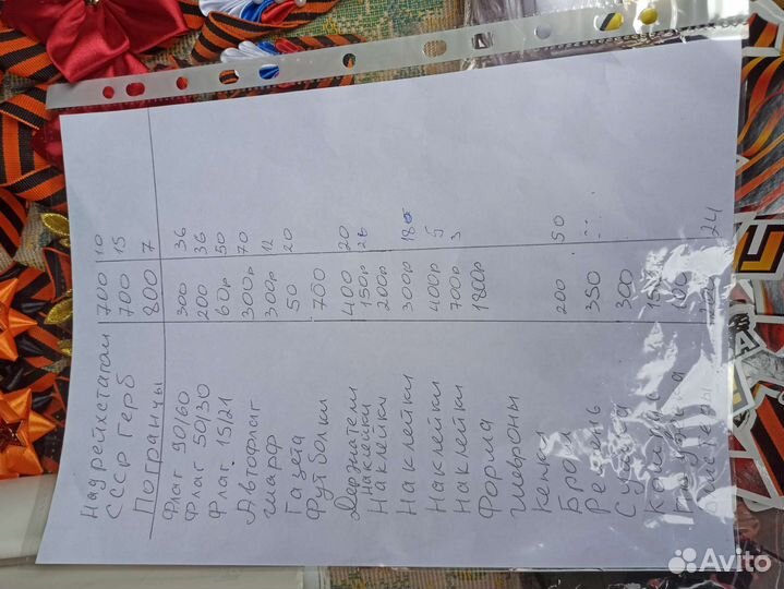 Флаги, наклейки, пилотки, брошки к 9 мая