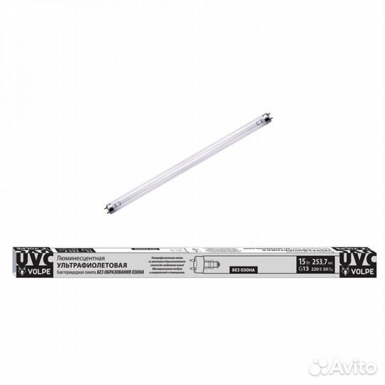 Лампа ультрафиолетовая бактерицидная T8 G13 15W