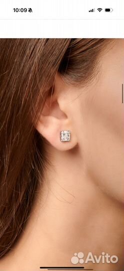 Пусеты с бриллиантами