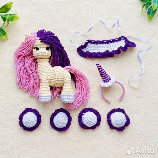 Пони вязаная игрушка ручной работы