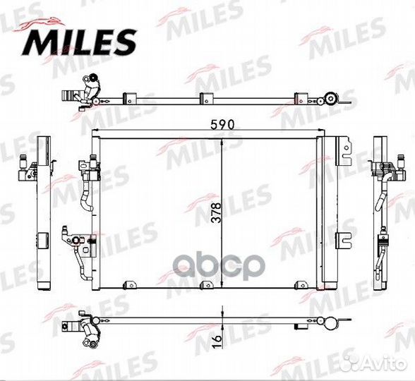 Конденсер opel astra H / zafira B 1.4-2.2 04- A