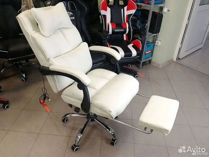 Компьютерное игровое кресло геймерское с массажем