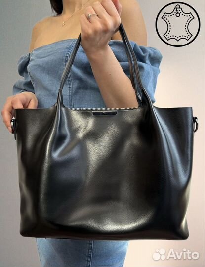 Сумка шоппер натуральная кожа новая