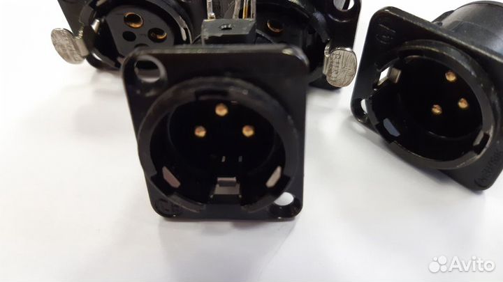 Разъём Xlr-m, xlr-f. gold pin