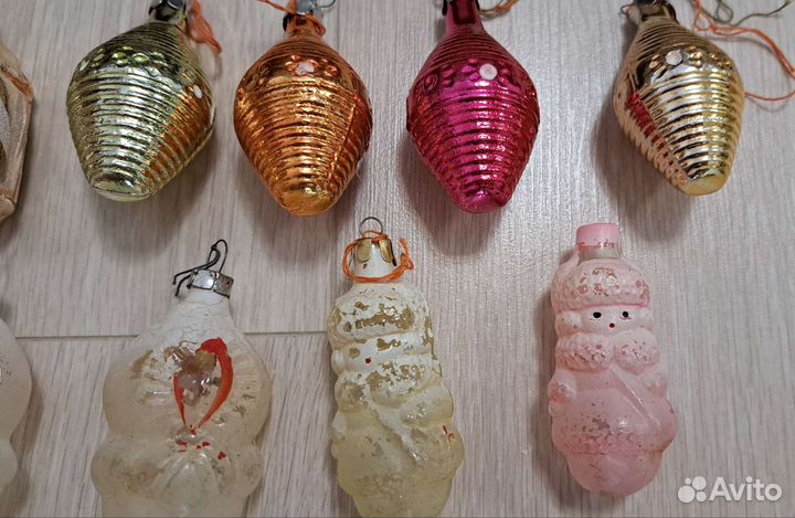 Елочные игрушки СССР стекло