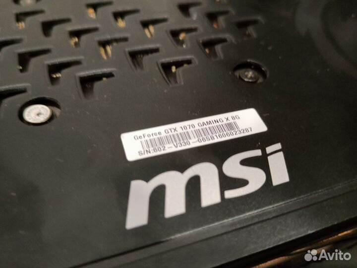 Видеокарта MSI gtx 1070 gaming x 8gb