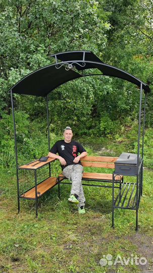 Мангал с крышей от производителя