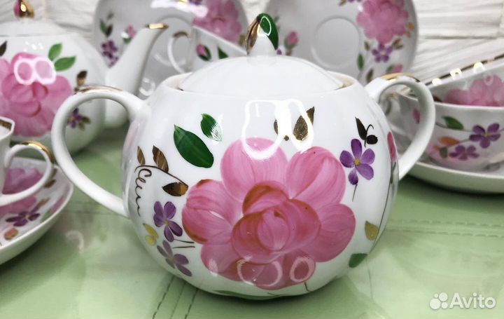 Фарфоровый чайный сервиз Дулево СССР