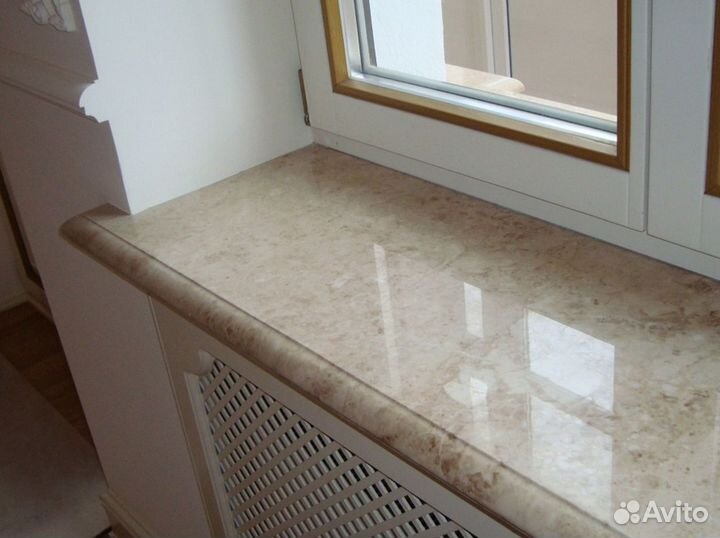 Подоконник из камня, мрамор