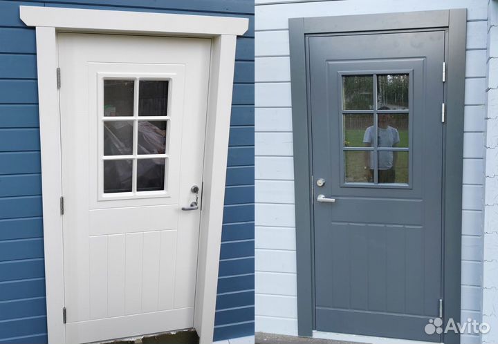 Дверь входная с окном тёплая из массива дерева.дс8