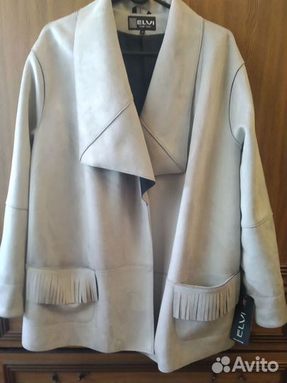 Куртка женская новая,фирма Elvi, 52 размер, замш