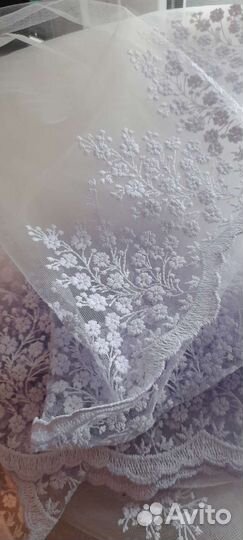 Тюль грек с вышивкой