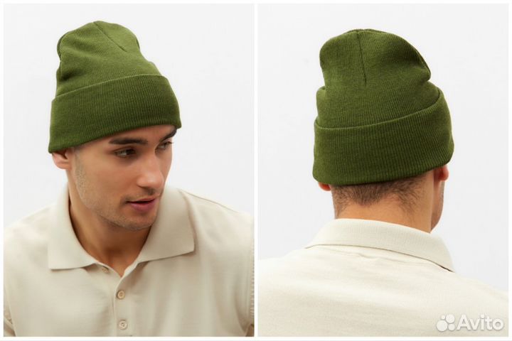 Новые мужские шапки двухслойные