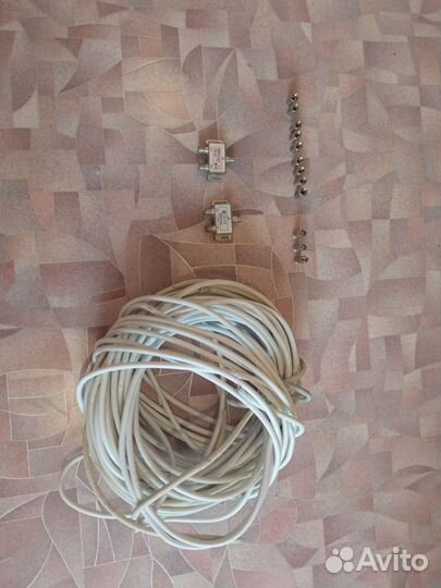 Кабель для кабельного тв с переходниками б/у