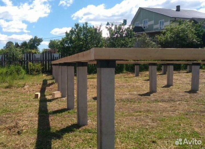 Фундамент на жб сваях