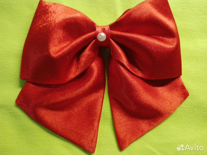 Заколка атласный бант 
