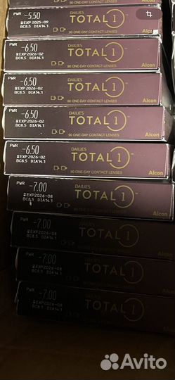 2 пачки линз контактных dailies total1
