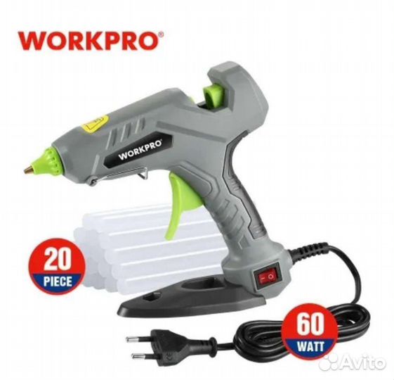 Клеевой пистолет workpro 60 Вт