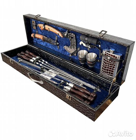 Набор шашлычный в подарочном кейсе