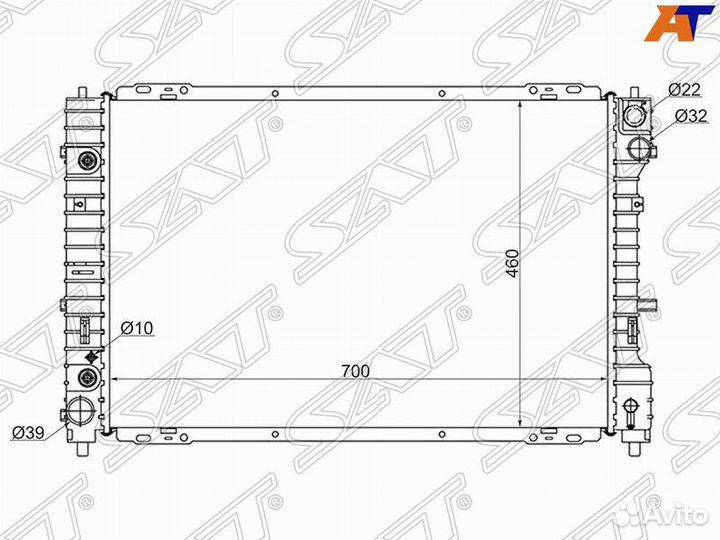 Радиатор охлаждения Mazda Tribute