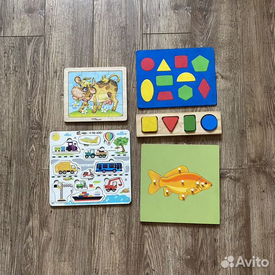 Развивающие деревянные игрушки от 1 года