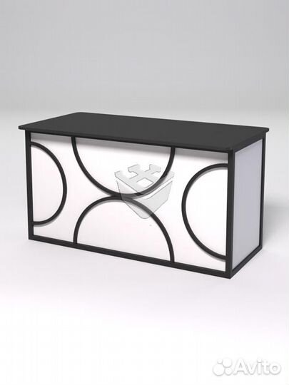 Стол рабочий офисный С-03А (закругленные торцы) &q