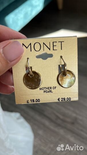 Винтажные серьги monet