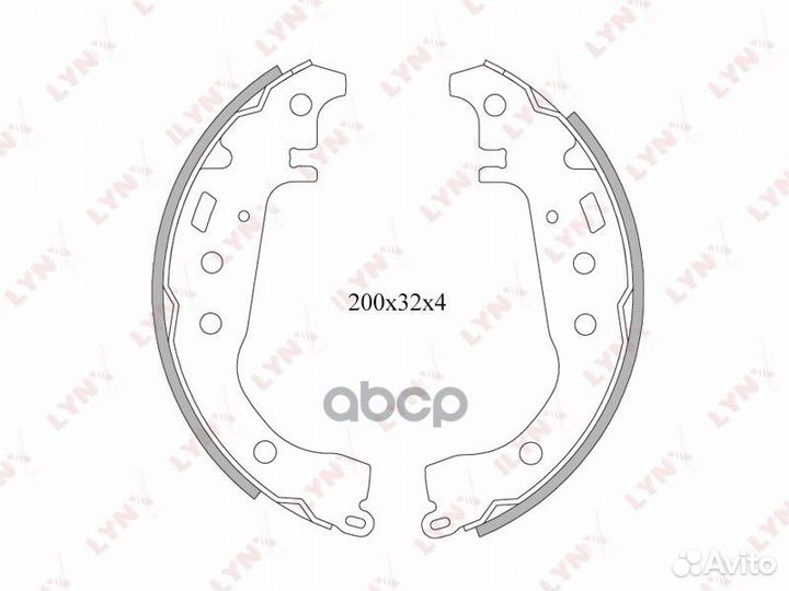 Колодки тормозные барабанные зад BS7501 LYN