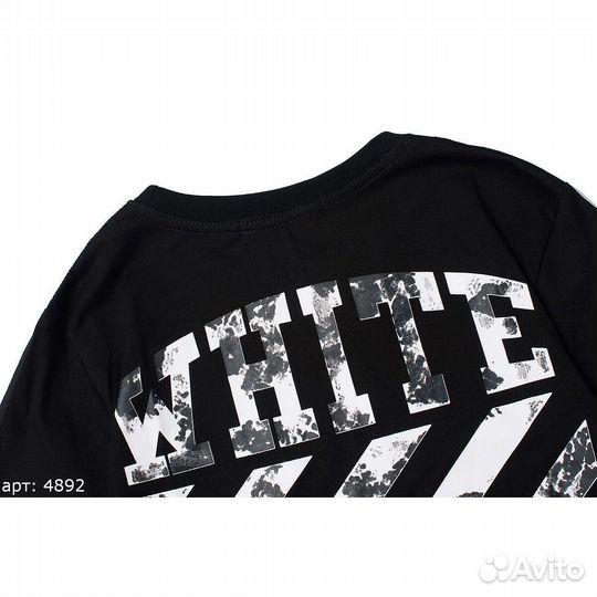 Off white футболка черная