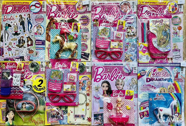 Журналы детские с игрушкой Барби, Принцессы новые