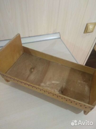 Кроватка для куклы деревянная СССР